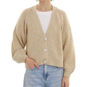 CARDIGAN BOTTONI GIOIELLO BEIGE